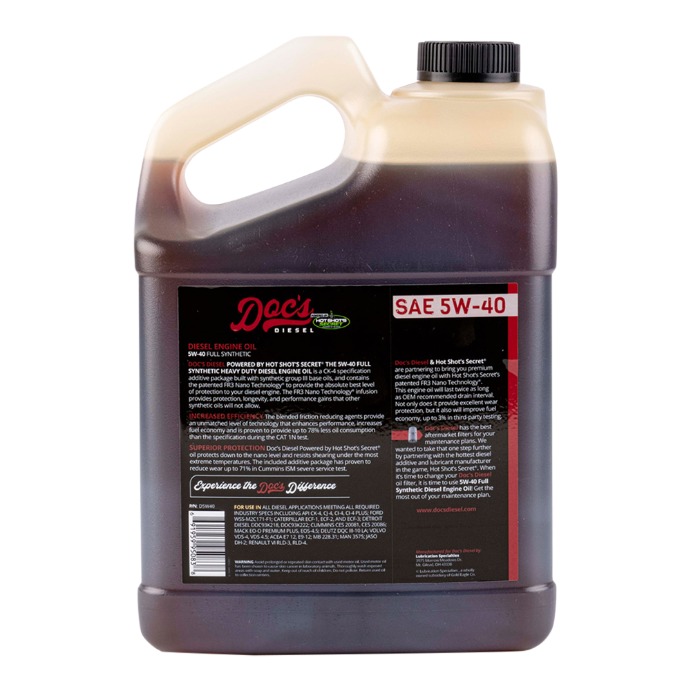 Doc's Diesel The 5W-40 Full Synthetic Heavy Duty Diesel Oil brand_Hot Shot's