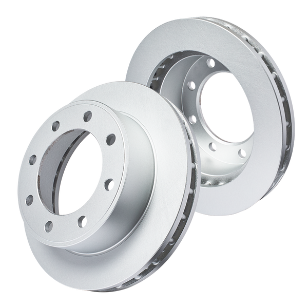 Front Brake Rotor & Pad Kit For 1999-2004 Ford F-250/F-350 Super Duty 4WD – Cross-Drilled & Slotted