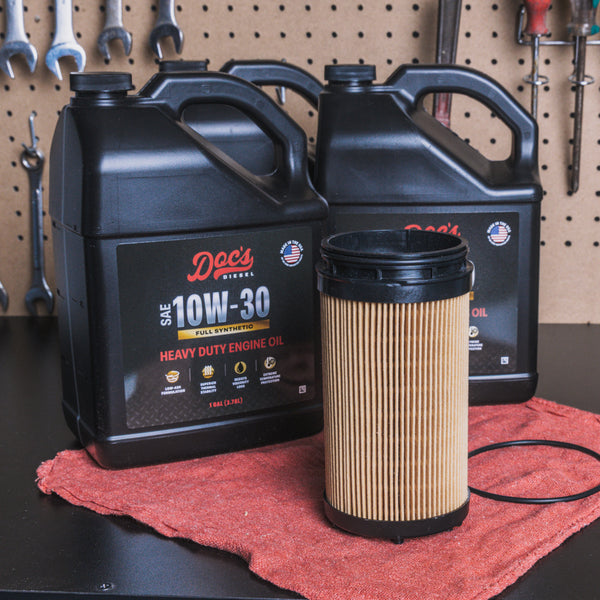 Doc's Diesel RAM 6.7L Cummins 10W-30 Full Synthetic Oil Change Kit 2025-2026 Lifestyle (Quantity 3)