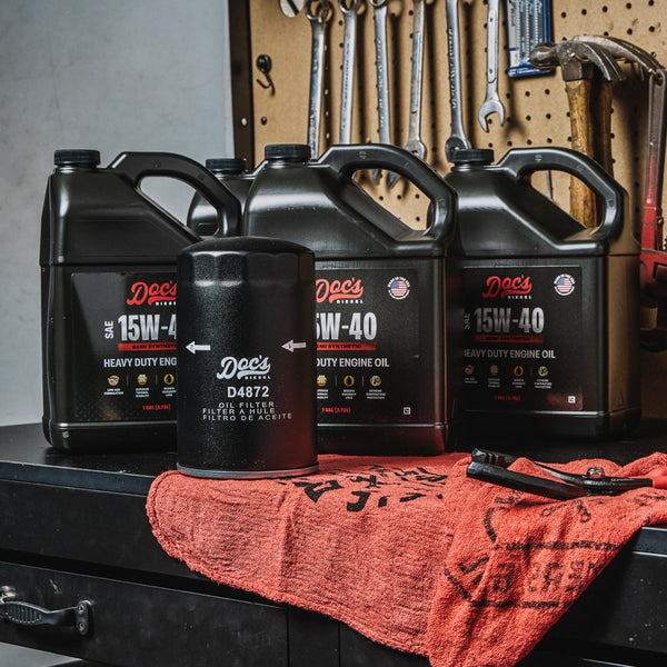 Doc's Diesel Ford 7.3L Powerstroke 15W-40 SEMI Synthetic Oil Change Kit 1994-2003 brand_Doc's Diesel Gallons 4