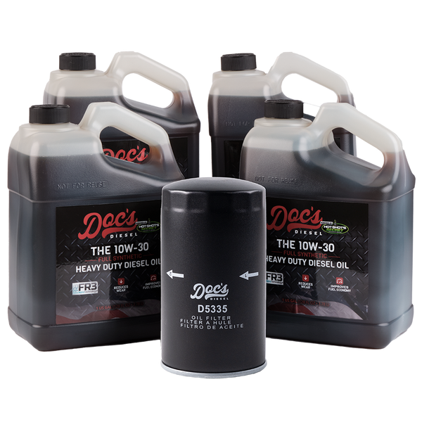 Doc's Diesel Dodge RAM 6.7L Cummins 10W-30 Full Synthetic Oil Change Kit 1989-2024 4 Gallons