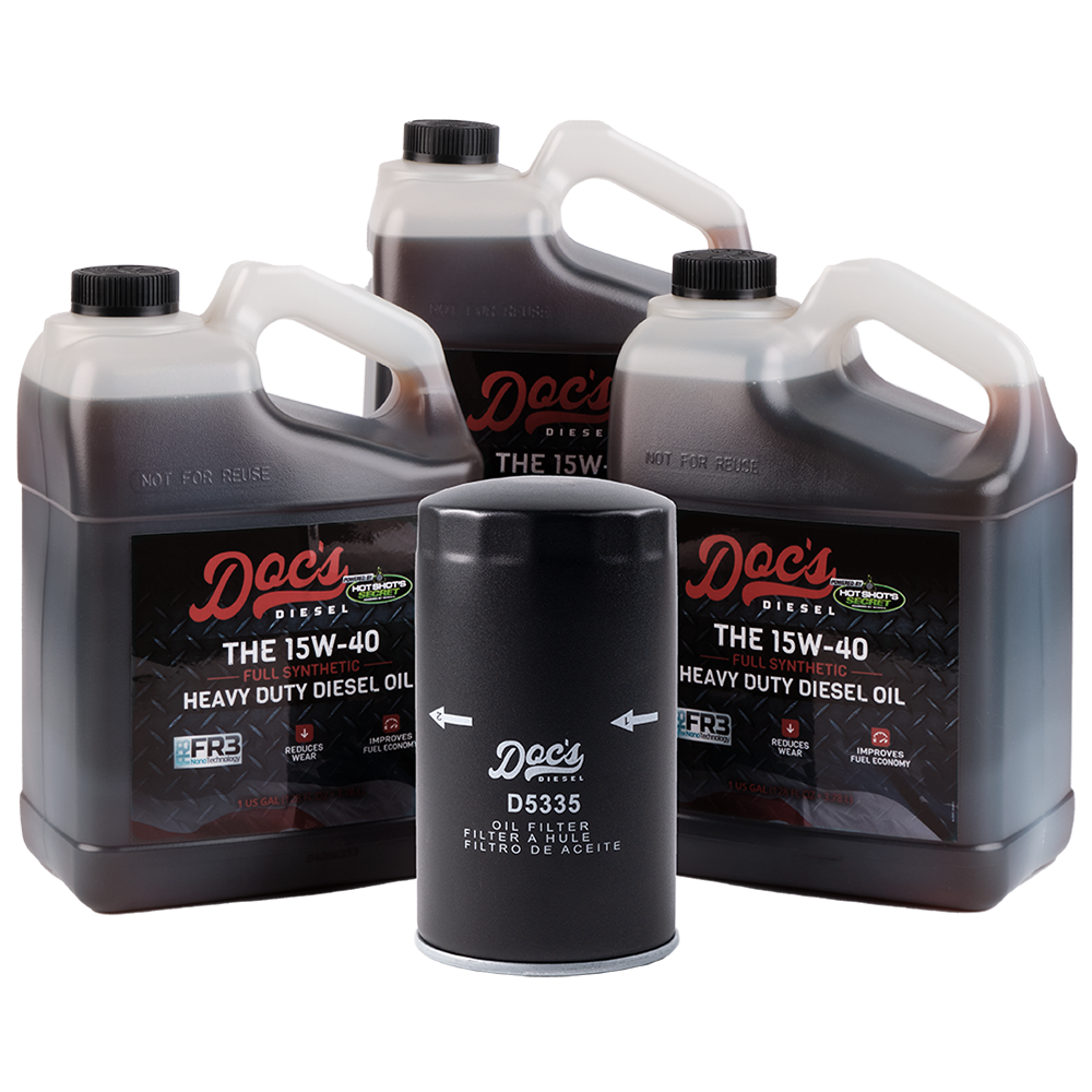 Doc's Diesel Dodge RAM 6.7L Cummins 15W-40 Full Synthetic Oil Change Kit 1989-2024 3 Gallons