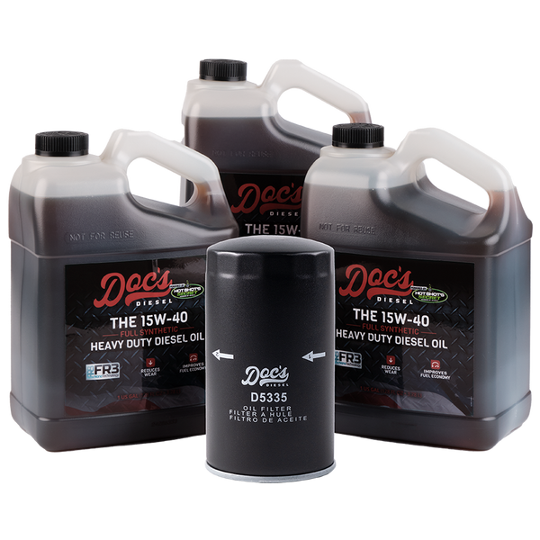 Doc's Diesel Dodge RAM 6.7L Cummins 15W-40 Full Synthetic Oil Change Kit 1989-2024 3 Gallons