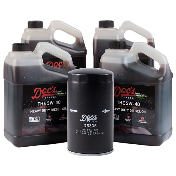 Doc's Diesel Dodge RAM 6.7L Cummins 15W-40 Full Synthetic Oil Change Kit 1989-2024 4 Gallons