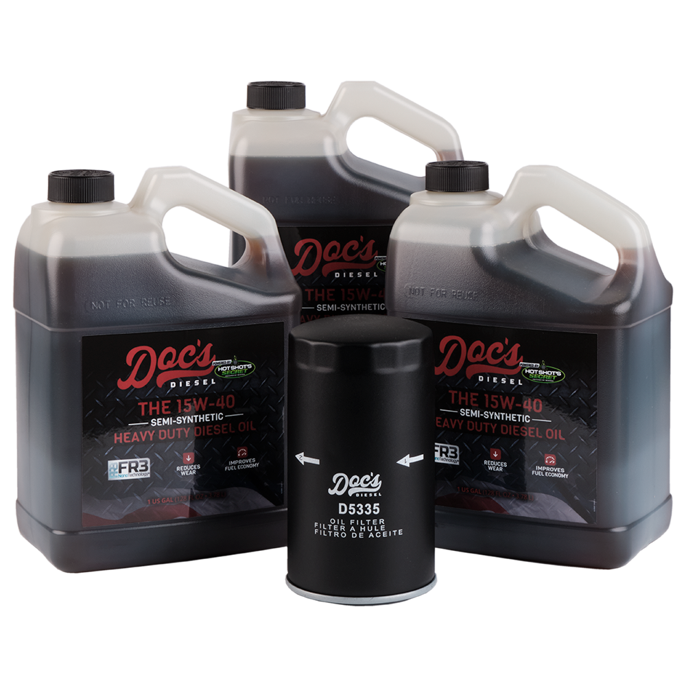 Doc's Diesel Dodge RAM 6.7L Cummins 15W-40 SEMI Synthetic Oil Change Kit 1989-2024 3 Gallons