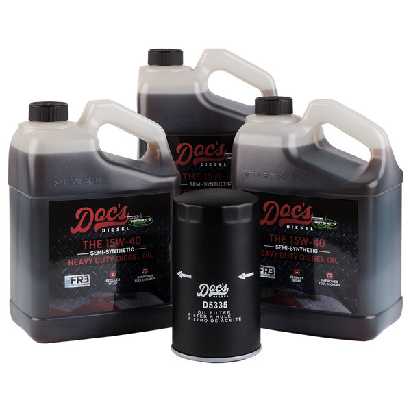 Doc's Diesel Dodge RAM 6.7L Cummins 15W-40 SEMI Synthetic Oil Change Kit 1989-2024 3 Gallons