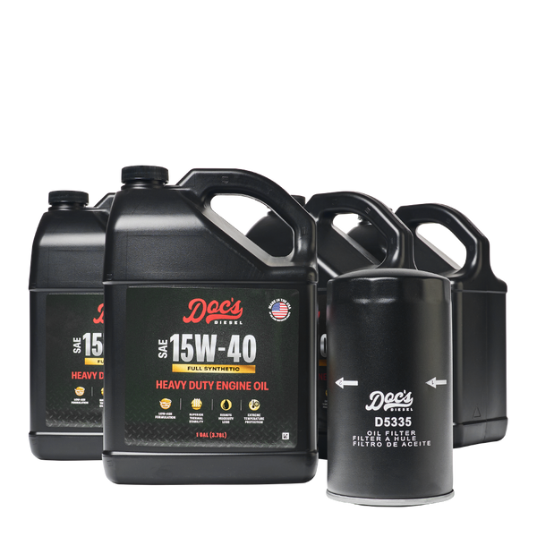 Doc's Diesel Dodge RAM 6.7L/5.9L Cummins 15W-40 Full Synthetic Oil Change Kit 1989-2024 brand_Doc's Diesel Gallons 4