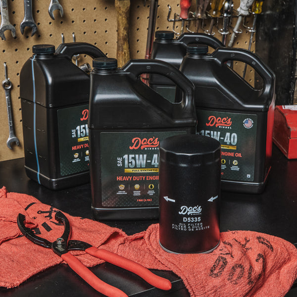 Doc's Diesel Dodge RAM 6.7L/5.9L Cummins 15W-40 Full Synthetic Oil Change Kit 1989-2024 brand_Doc's Diesel Gallons 4