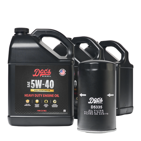 Doc's Diesel Dodge RAM 6.7L/5.9L Cummins 5W-40 Full Synthetic Oil Change Kit 1989-2024 brand_Doc's Diesel Gallons 3