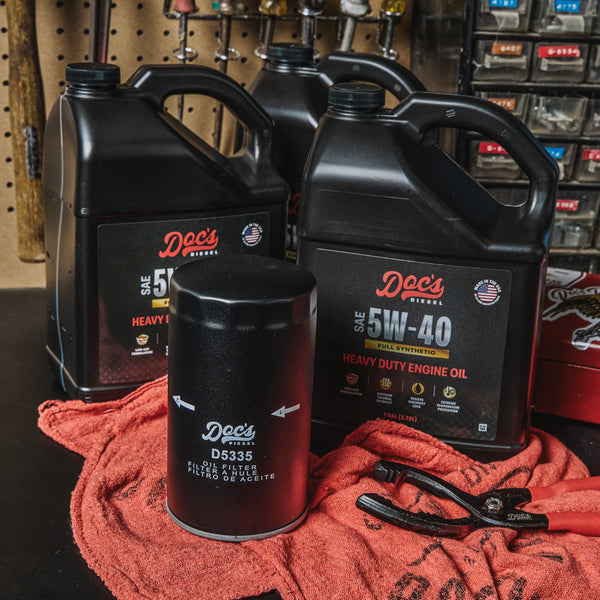 Doc's Diesel Dodge RAM 6.7L/5.9L Cummins 5W-40 Full Synthetic Oil Change Kit 1989-2024 brand_Doc's Diesel Gallons 3