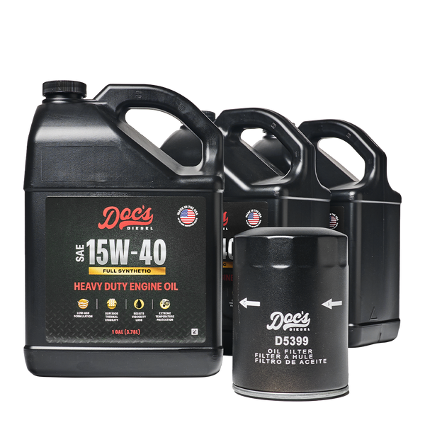 Doc's Diesel Chevrolet/GMC 6.6L Duramax 15W-40 Full Synthetic Oil Change Kit 2001-2019 brand_Doc's Diesel Gallons 3