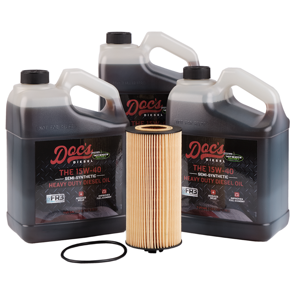 Doc's Diesel Ford 6.0L/6.4L Powerstroke 15W-40 SEMI Synthetic Oil Change Kit 2003-2010 3 Gallons