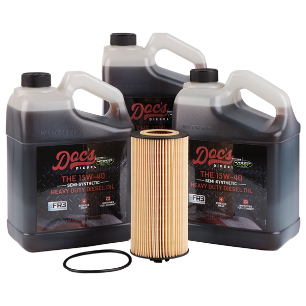 Doc's Diesel Ford 6.0L/6.4L Powerstroke 15W-40 SEMI Synthetic Oil Change Kit 2003-2010 3 Gallons