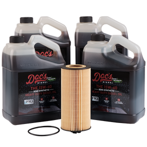 Doc's Diesel Ford 6.0L/6.4L Powerstroke 15W-40 SEMI Synthetic Oil Change Kit 2003-2010 4 Gallons