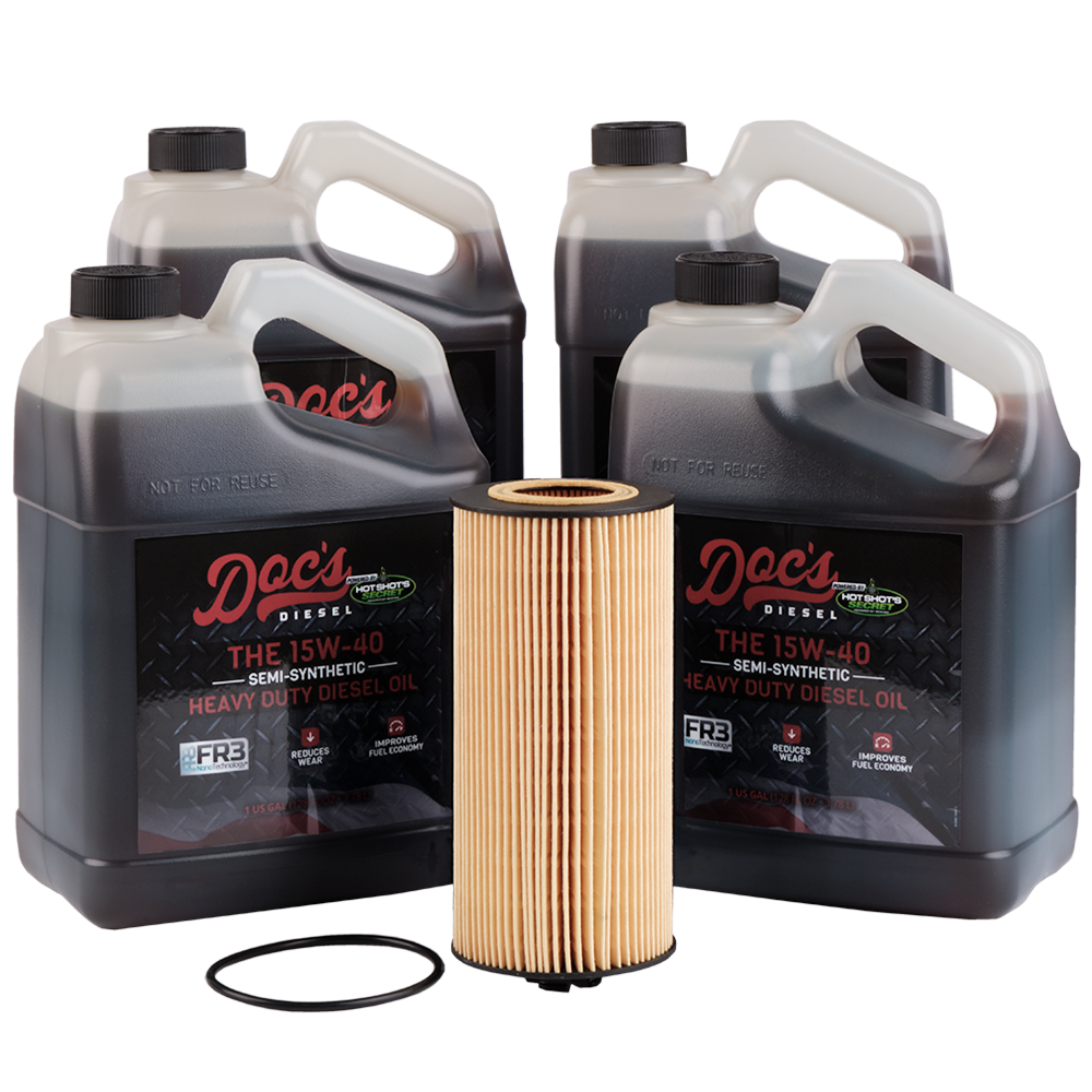 Doc's Diesel Ford 6.0L/6.4L Powerstroke 15W-40 SEMI Synthetic Oil Change Kit 2003-2010 4 Gallons