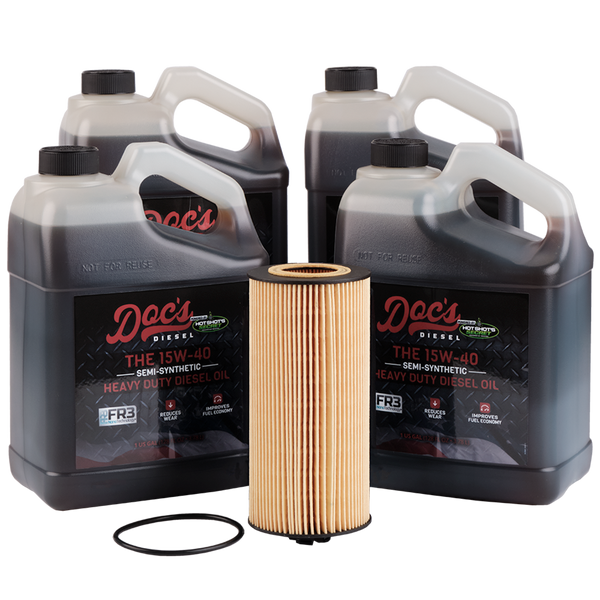 Doc's Diesel Ford 6.0L/6.4L Powerstroke 15W-40 SEMI Synthetic Oil Change Kit 2003-2010 4 Gallons