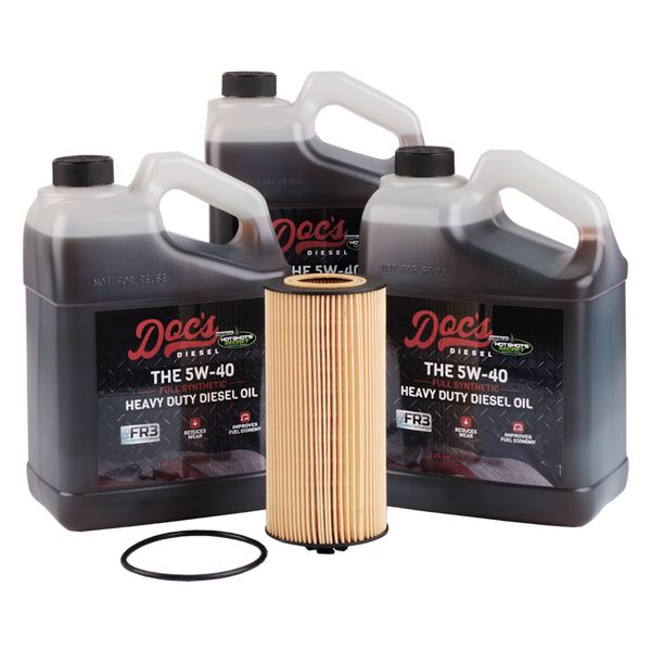 Doc's Diesel Ford 6.0L/6.4L Powerstroke 5W-40 Full Synthetic Oil Change Kit 2003-2010 3 Gallons