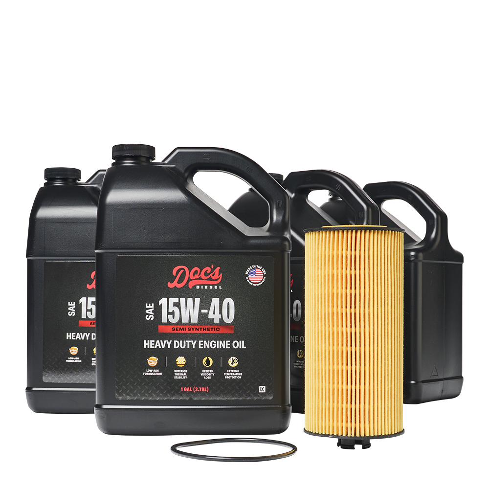 Doc's Diesel Ford 6.0L/6.4L Powerstroke 15W-40 SEMI Synthetic Oil Change Kit 2003-2010 brand_Doc's Diesel Gallons 4