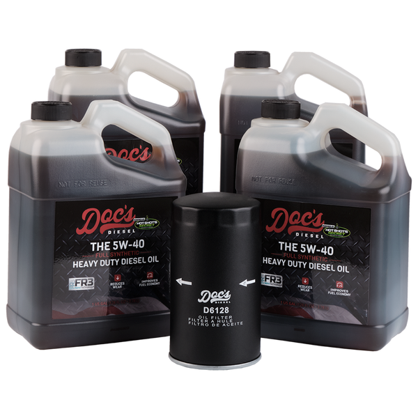 Doc's Diesel Ford 6.7L Powerstroke 5W-40 Full Synthetic Oil Change Kit 2011-2024 4 Gallons
