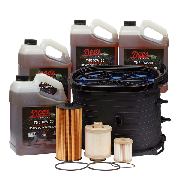 Doc's Ford 6.0L Powerstroke 10W-30 Full Synthetic Oil + Filter Maintenance Kit 2003-2007 4 Gallons