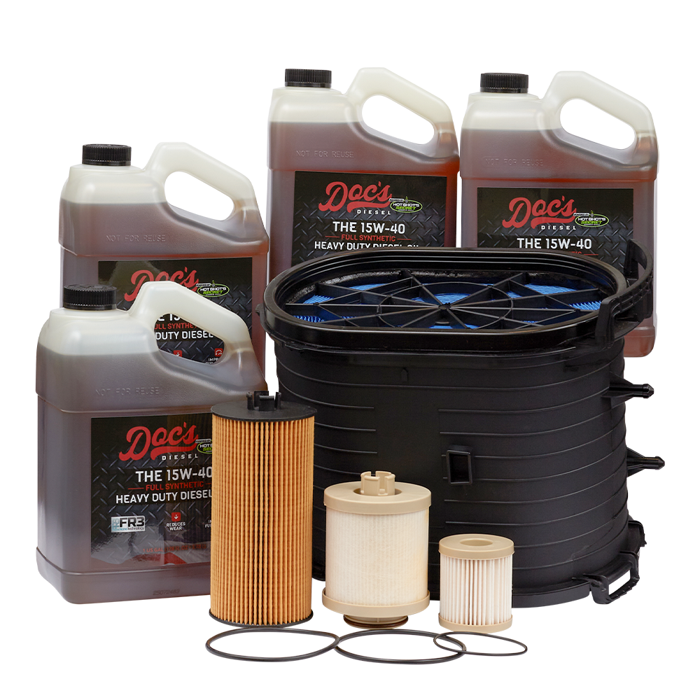 Doc's Ford 6.0L Powerstroke 15W-40 Full Synthetic Oil + Filter Maintenance Kit 2003-2007 4 Gallons