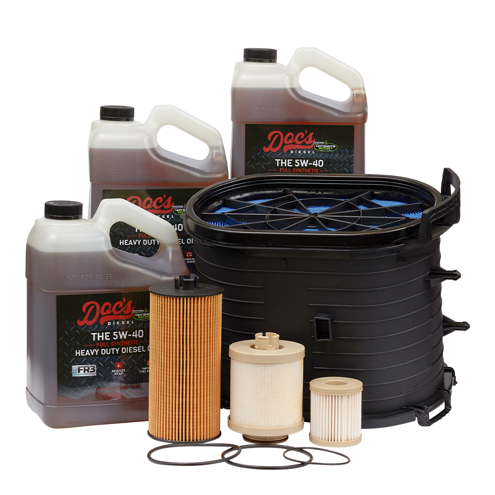 Doc's Ford 6.0L Powerstroke 5W-40 Full Synthetic Oil + Filter Maintenance Kit 2003-2007 3 Gallons