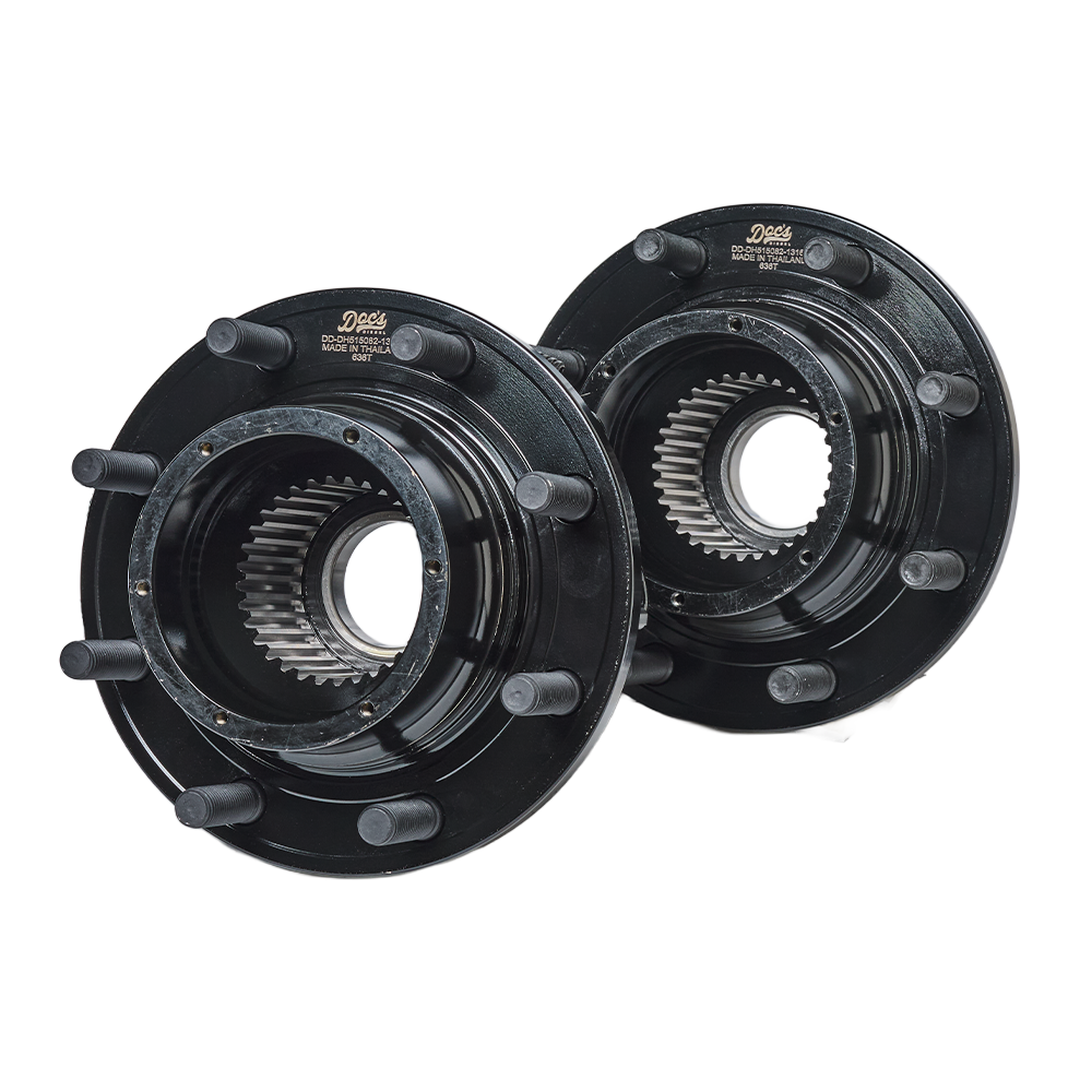Doc's Diesel Ford 6.0L/6.4L Powerstroke RWD Premium E-Coated Front Wheel Hub Assemblies Kit 2005-2010