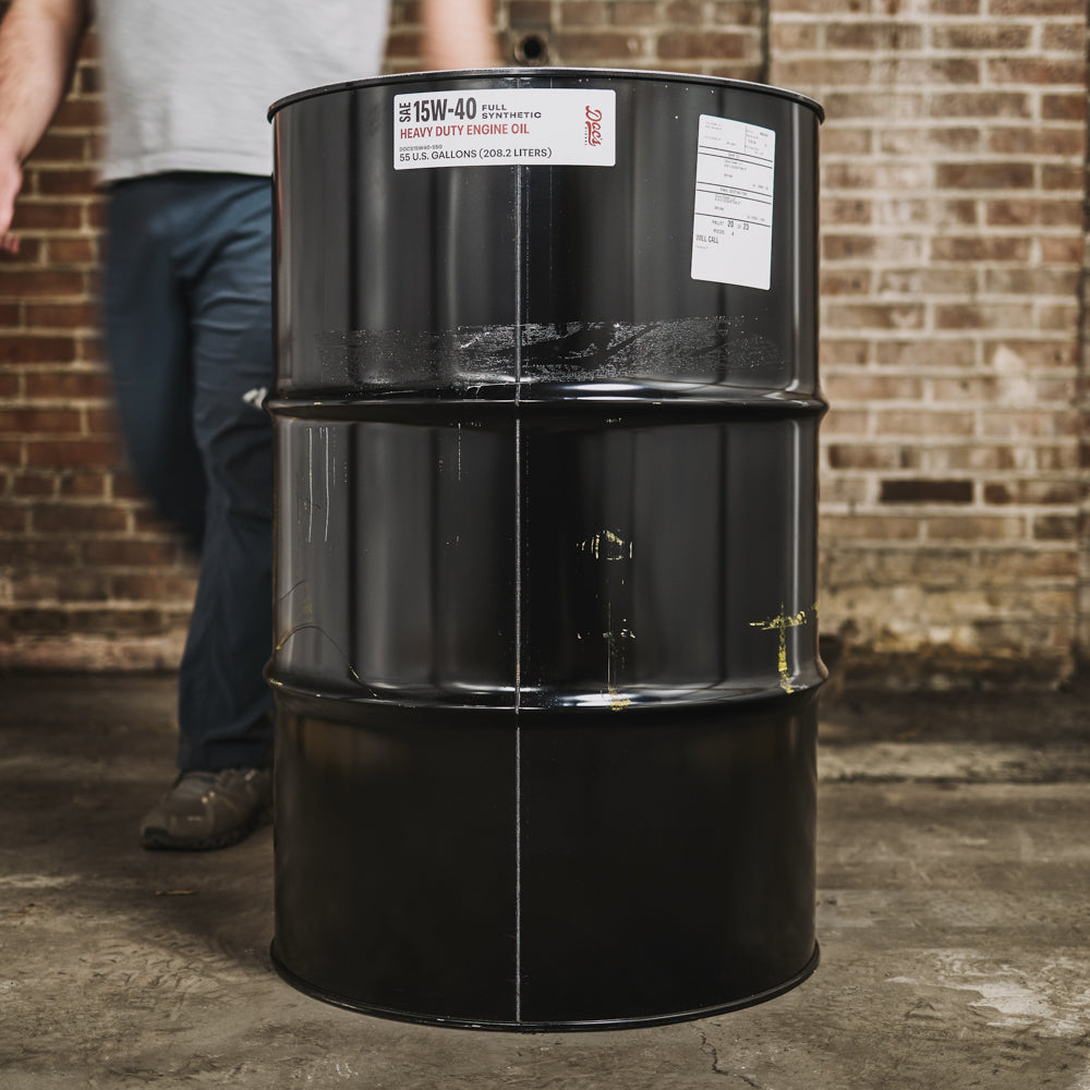 Doc's Diesel 15W-40 Full Synthetic Heavy Duty Diesel Oil 55 Gallon Drum Lifestyle