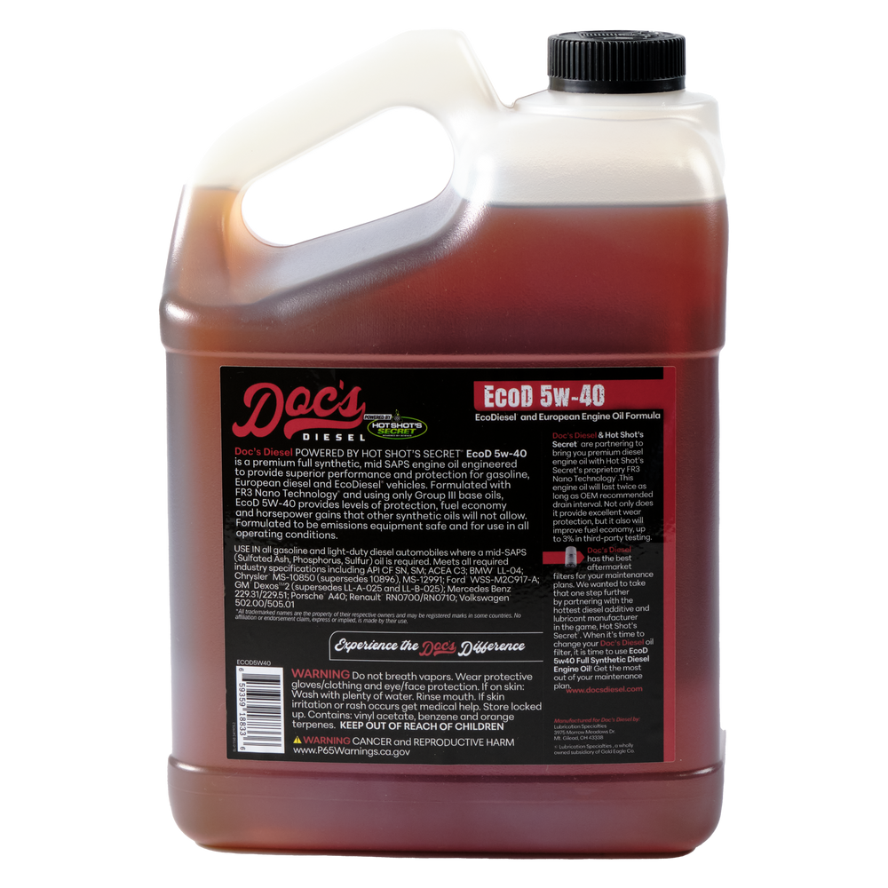 Doc's Diesel 5W-40 Oil Kit Fits Jeep Wrangler/Gladiator/RAM 3.0L