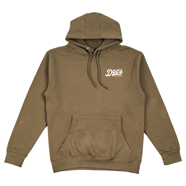 Doc's Staple Hoodie Army Green front