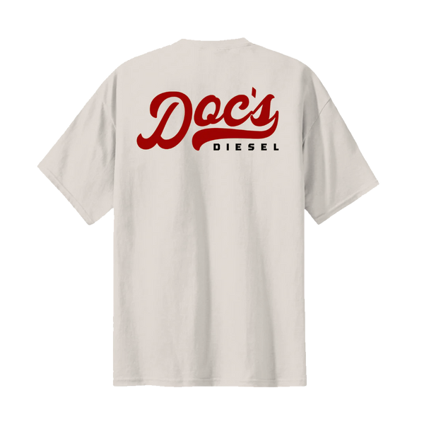 Doc's Diesel Tan Staple T-Shirt back view