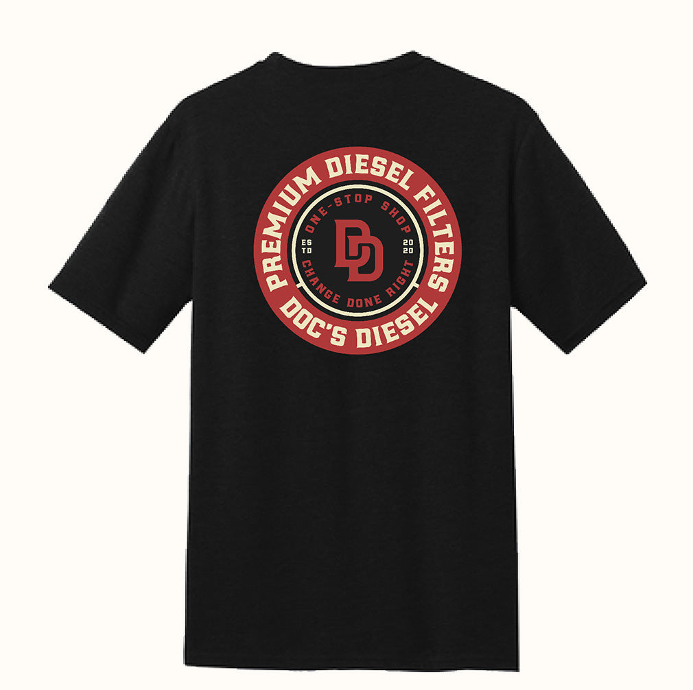 Doc's Diesel Shop T-Shirt Black back view