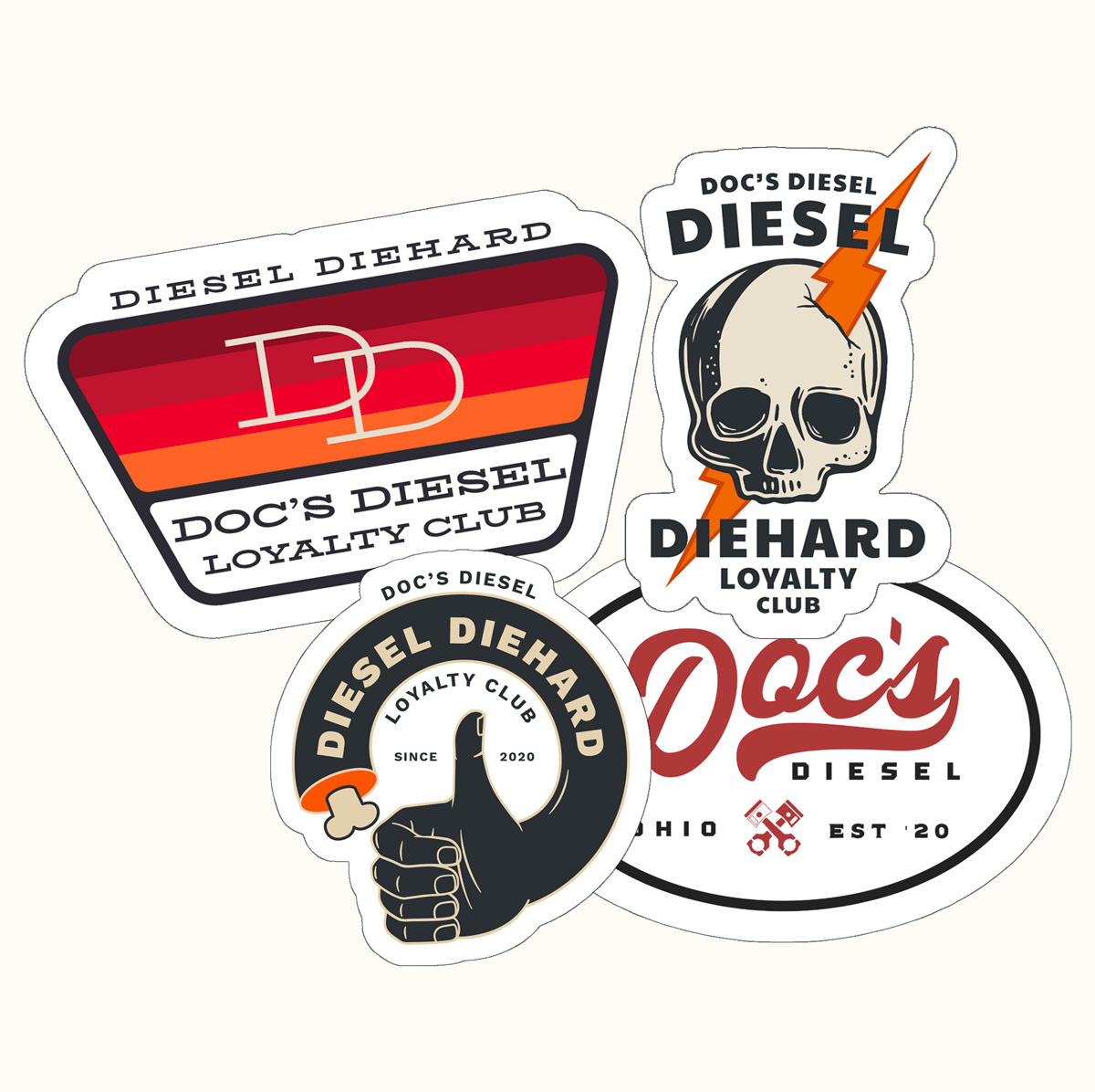 Doc's Diesel Sticker Pack - Diesel Diehard